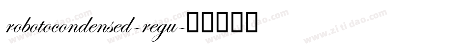 robotocondensed-regu字体转换
