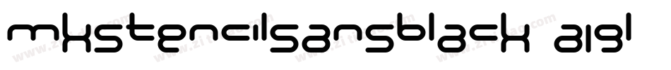 Mkstencilsansblack-AJ9L字体转换