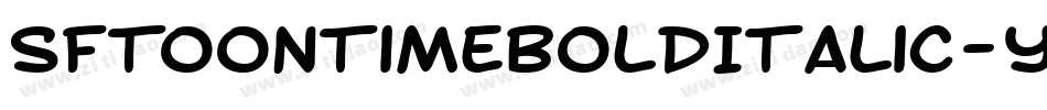 SfToontimeBoldItalic-yjam字体转换
