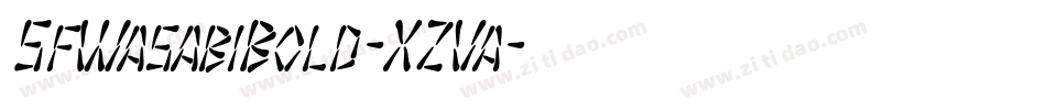 SfWasabiBold-XZVa字体转换