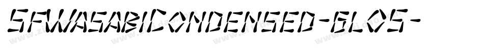SfWasabiCondensed-gl05字体转换