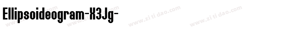 Ellipsoideogram-X3Jg字体转换