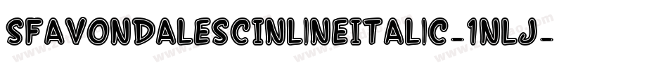 SfAvondaleScInlineItalic-1nLj字体转换