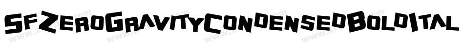 SfZeroGravityCondensedBoldItalic-5WjL字体转换