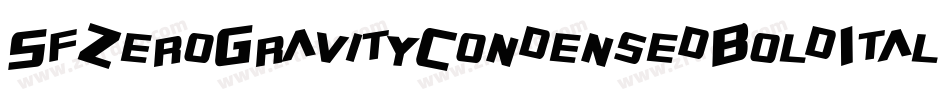 SfZeroGravityCondensedBoldItalic-5WjL字体转换