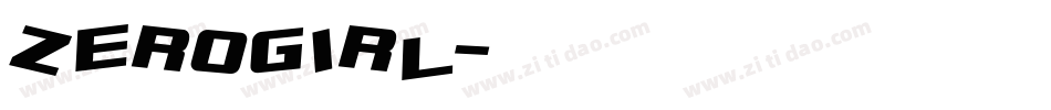 ZEROGIRL字体转换
