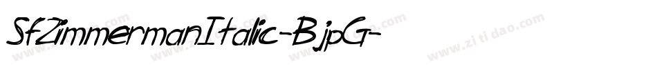 SfZimmermanItalic-BjpG字体转换