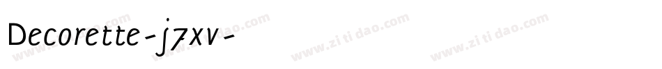 Decorette-j7xv字体转换