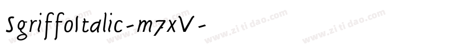 SgriffoItalic-m7xV字体转换