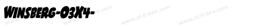 Winsberg-O3X4字体转换