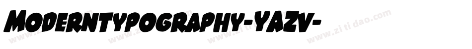 Moderntypography-YAZv字体转换