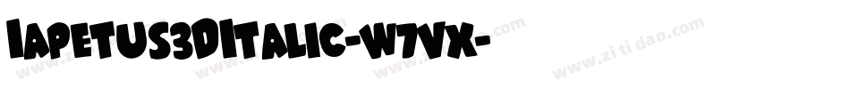 Iapetus3DItalic-w7vx字体转换