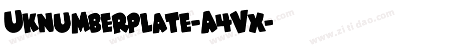 Uknumberplate-A4Vx字体转换 Uknumberplate-A4Vx字体转换