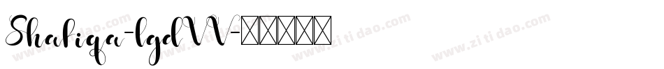 Shafiqa-lgdVV字体转换