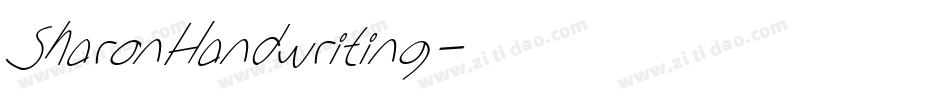 SharonHandwriting字体转换