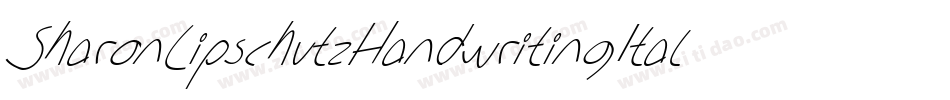 SharonLipschutzHandwritingItalic-l5J0字体转换