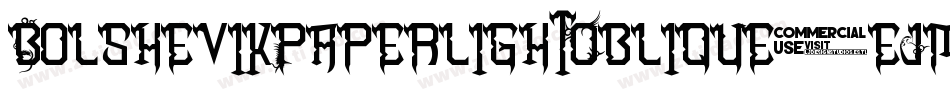 BolshevikPaperlightOblique-eJme字体转换