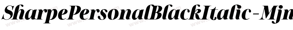 SharpePersonalBlackItalic-MjmP字体转换 SharpePersonalBlackItalic-MjmP字体转换
