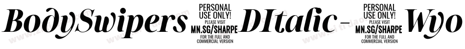 BodySwipers3DItalic-6Wyo字体转换