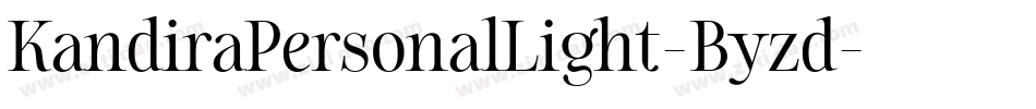 KandiraPersonalLight-Byzd字体转换