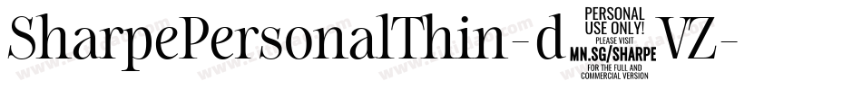 SharpePersonalThin-d1VZ字体转换 SharpePersonalThin-d1VZ字体转换