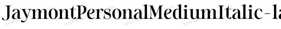 JaymontPersonalMediumItalic-lamq字体转换