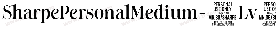 SharpePersonalMedium-7Lv4字体转换 SharpePersonalMedium-7Lv4字体转换