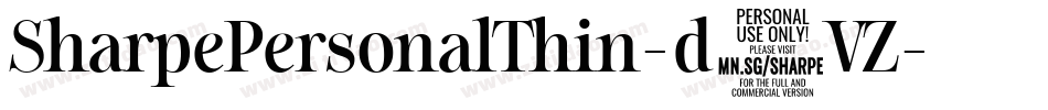 SharpePersonalThin-d1VZ字体转换 SharpePersonalThin-d1VZ字体转换