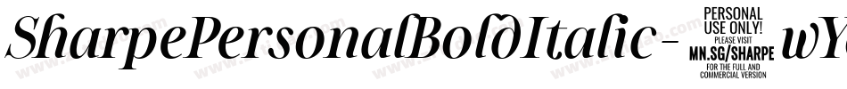 SharpePersonalBoldItalic-2wYo字体转换