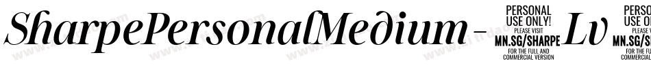 SharpePersonalMedium-7Lv4字体转换 SharpePersonalMedium-7Lv4字体转换