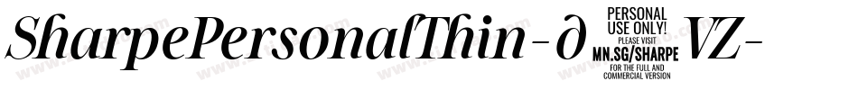 SharpePersonalThin-d1VZ字体转换 SharpePersonalThin-d1VZ字体转换