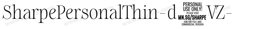 SharpePersonalThin-d1VZ字体转换 SharpePersonalThin-d1VZ字体转换