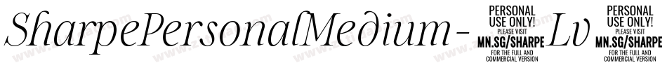 SharpePersonalMedium-7Lv4字体转换 SharpePersonalMedium-7Lv4字体转换