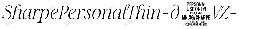 SharpePersonalThin-d1VZ字体转换 SharpePersonalThin-d1VZ字体转换