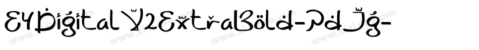 E4DigitalV2ExtraBold-PdJg字体转换