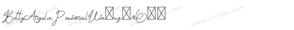 BettyAngelaPersonalUse-rg8mO字体转换