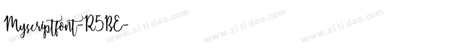 Myscriptfont-R5BE字体转换