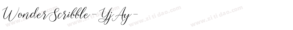 WonderScribble-YjAy字体转换 WonderScribble-YjAy字体转换