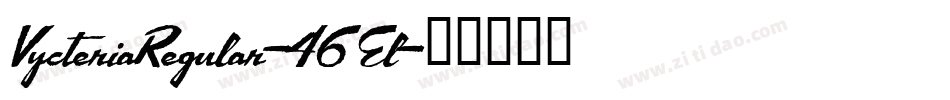 VycteriaRegular-46El字体转换