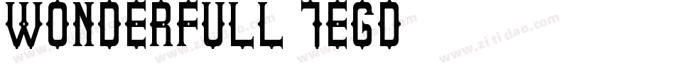 Wonderfull-7EgD字体转换