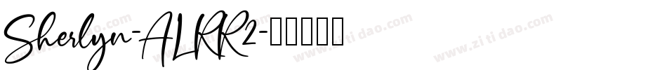 Sherlyn-ALRR2字体转换