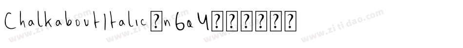 ChalkaboutItalic-n6q4字体转换