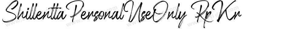 ShillenttaPersonalUseOnly-RpKrv字体转换
