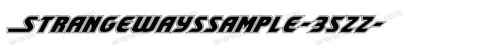Strangewayssample-35zz字体转换