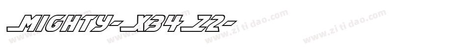 Mighty-X34Z2字体转换