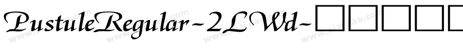 PustuleRegular-2LWd字体转换