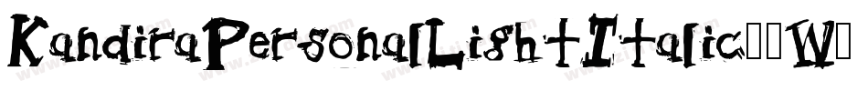 KandiraPersonalLightItalic-8W3g字体转换