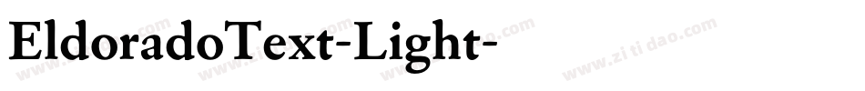 EldoradoText-Light字体转换