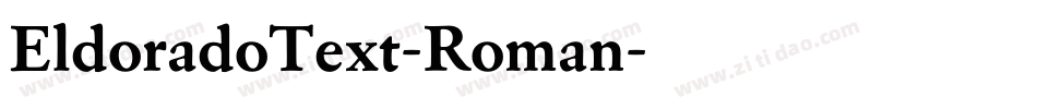 EldoradoText-Roman字体转换