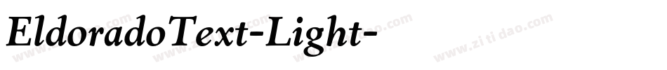 EldoradoText-Light字体转换